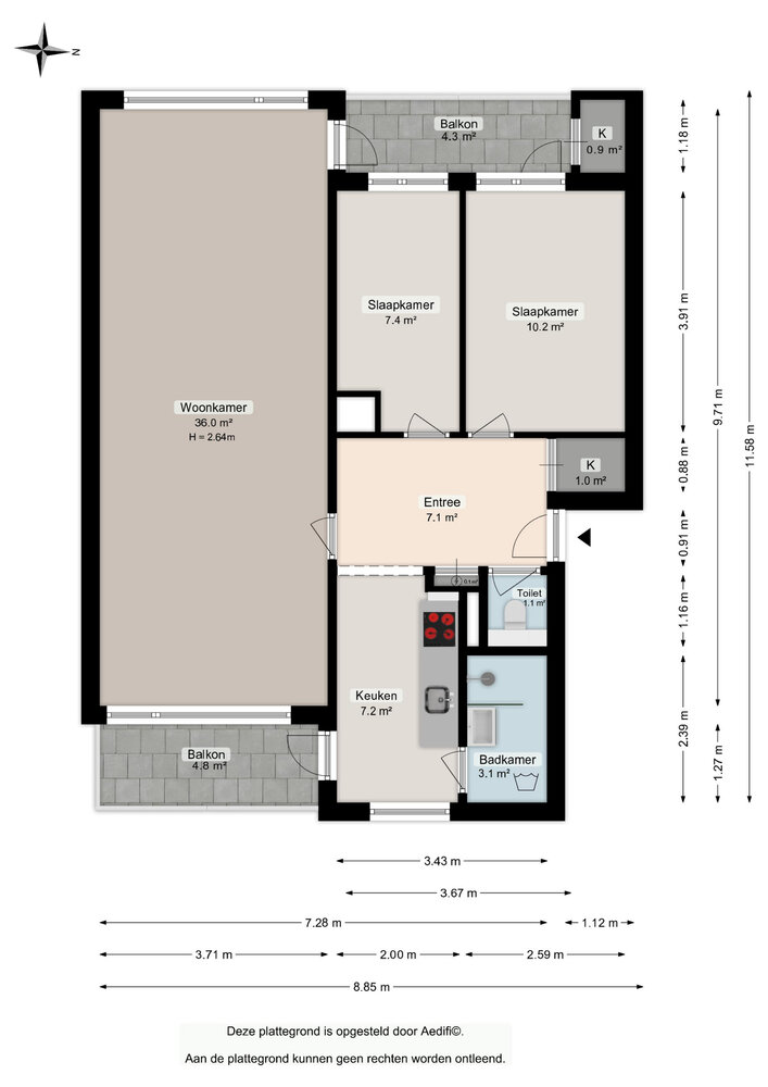Van Lenneplaan 351, 9721 PL Groningen - € 267.500 k.k. - ben-s Makelaars Groningen