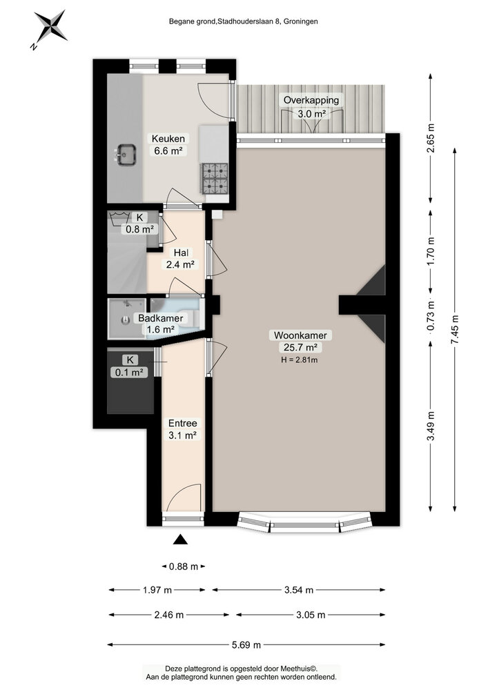 Stadhouderslaan 8, 9717 AD Groningen - € 299.000 k.k. - ben-s Makelaars Groningen